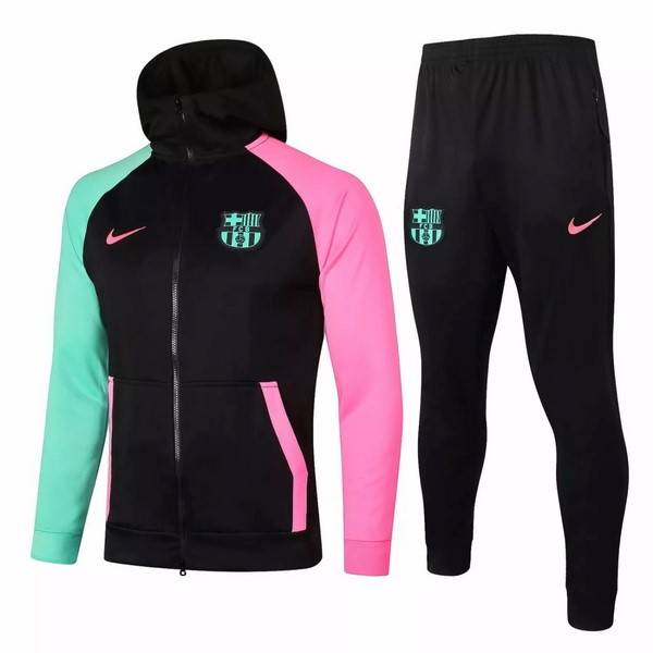 Chaqueta Con Capucha Barcelona 2020/21 Negro Verde Rosa